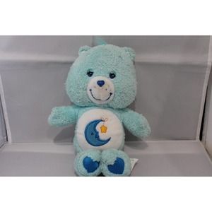 CARE BEARS 9" Bedtime Bear Blue/Moon/Star 2004 Play Along Ltd. *HUGGABLE